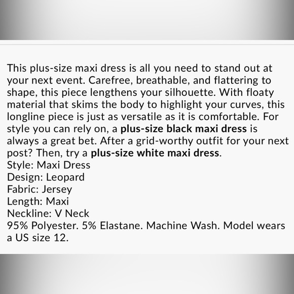 •BOOHOO•14•PLUS LEOPARD MAXI DRESS• - Picture 6 of 9